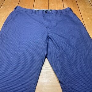 Brooks Brothers Light Weight Advantage Chino Clark Stretch 36x32 Navy Plaid